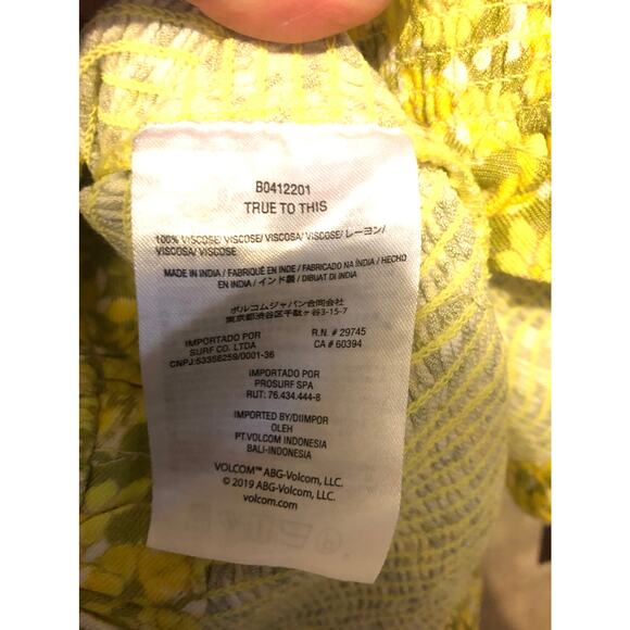 Volcom  Wanna Have Sun  Lime  CottageCore Hippie Girly Boho Summer Cami Top - Picture 6 of 6